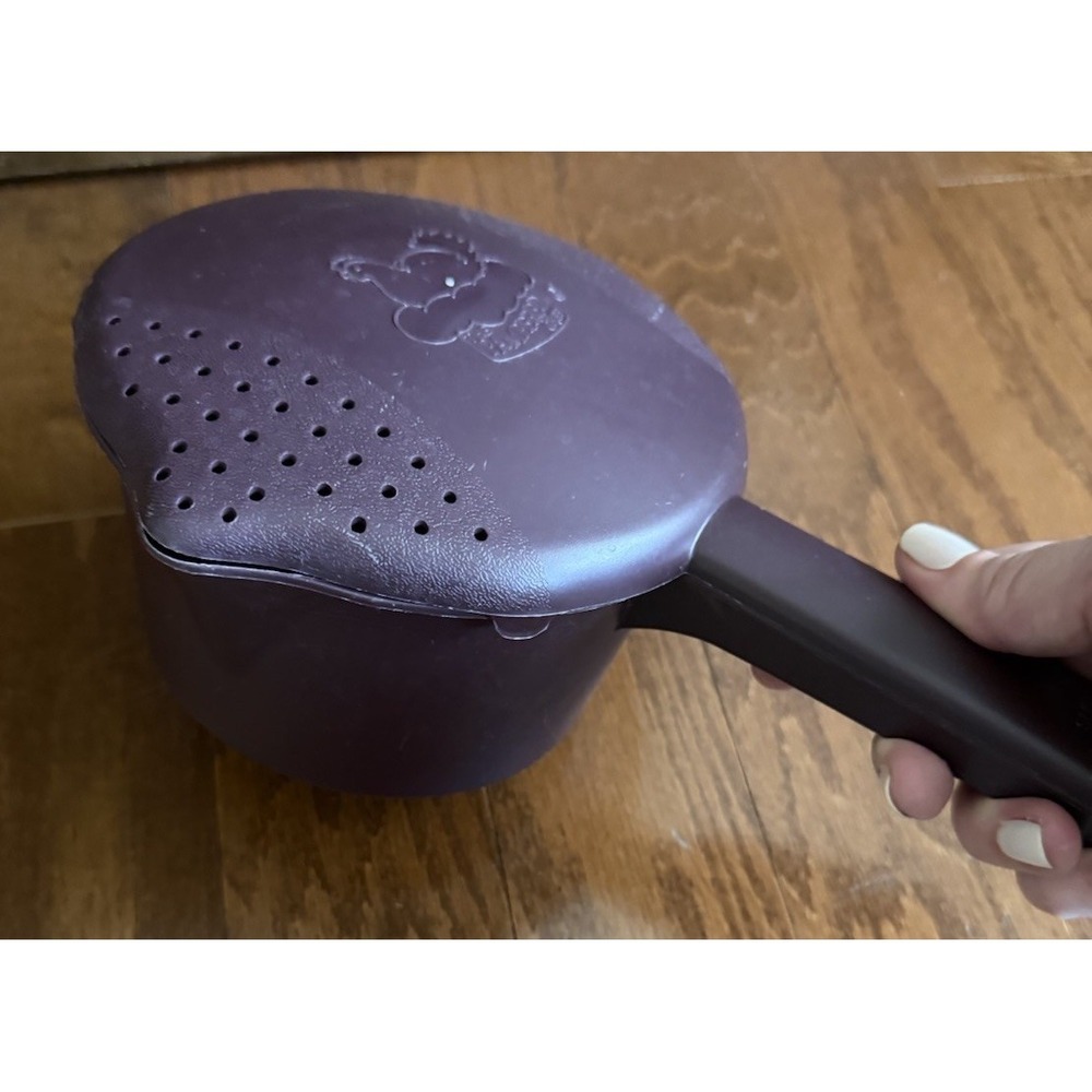 Pampered Chef Small Micro Cooker Microwave Steamer 4 Cup 1 Quart Plum Purple - Picture 2 of 5
